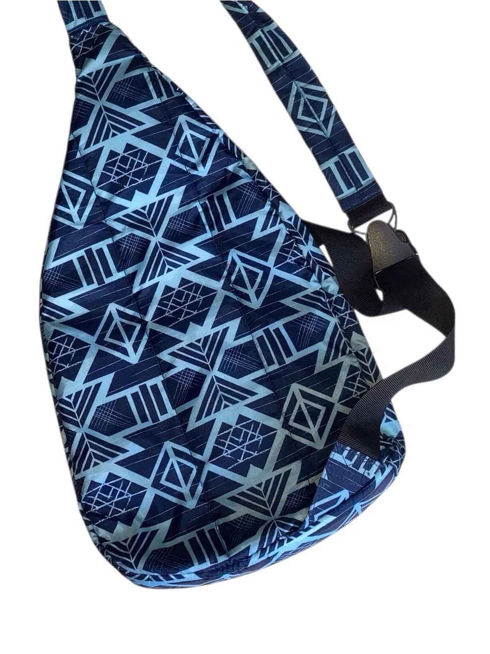 Blue Sling Backpack tribal Geometric